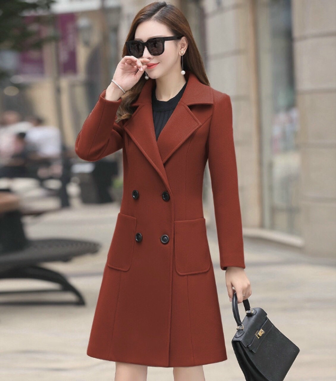 Áo Khoác Dạ Cổ Vest 4 Nút - AOKHOAC63
